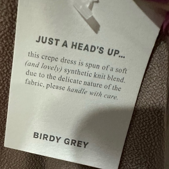 Birdy Grey KIRA DRESS CREPE TAUPE LARGE NEW NWT BRIDESMAID WEDDING - Picture 5 of 5